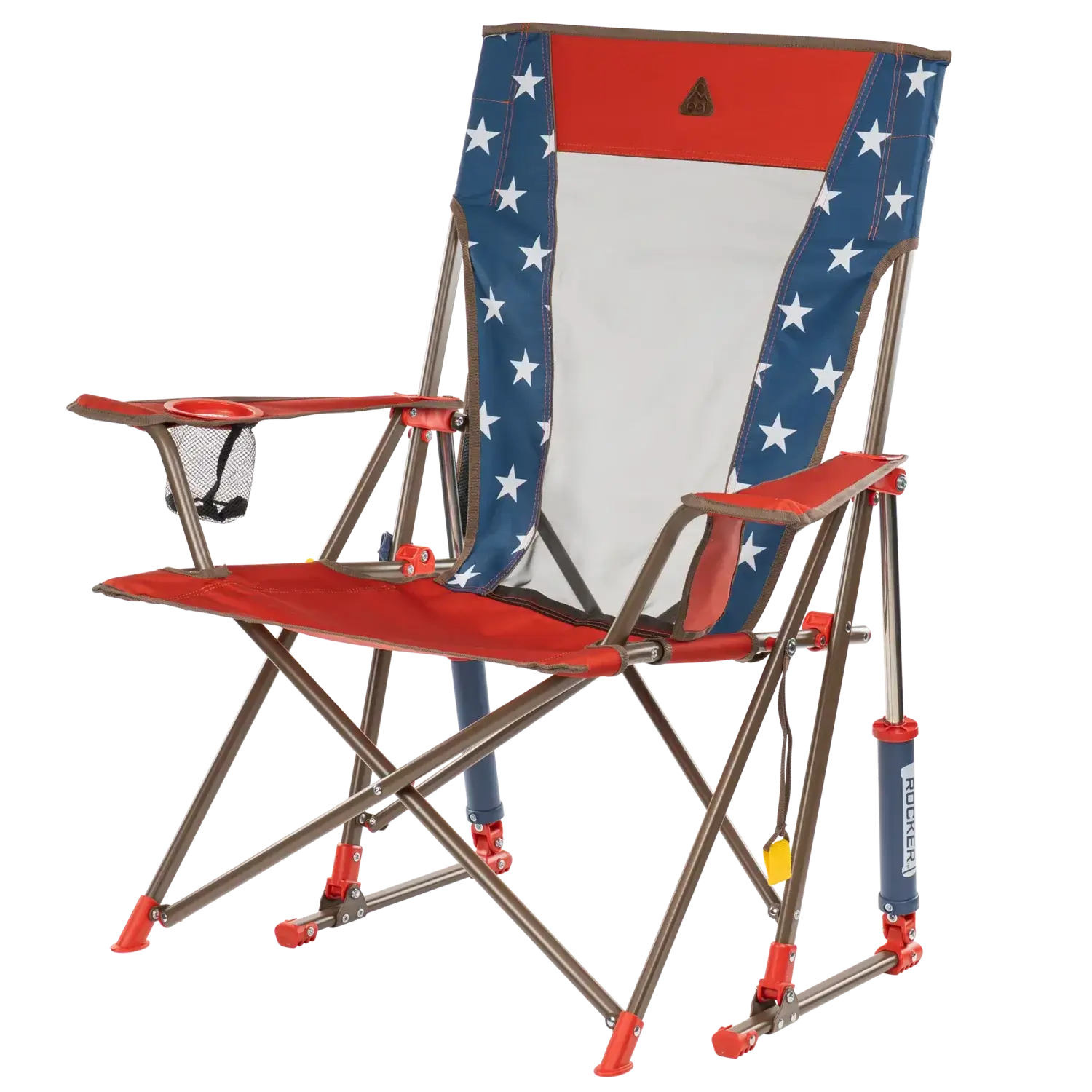 Premium All-Weather Comfort Pro Rocker - USA Anniversary Deluxe - Choice 424 - Patented Spring-Action Rocking Chair for Camping Detail