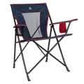 Micro-Folding Comfort Quad Chair - Choice 989 - Pico Compact Folding Camp Chair with Carry Bag - Indigo/Red