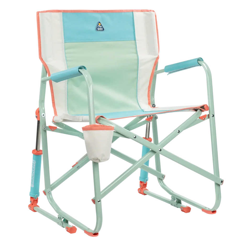Patented Spring-Action Freestyle Rocker - Choice 711 - Freestyle Rocker Portable Outdoor Folding Chair - Ivory