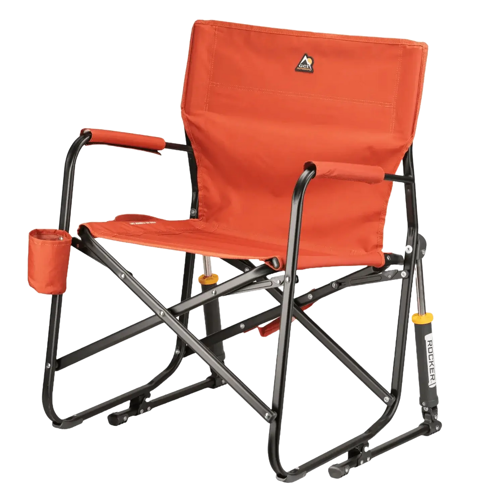 Smooth Motion Freestyle Rocker - Pumpkin Spice - Choice 373 - RoadTrip Rocker Smooth Motion Camp Chair Detail