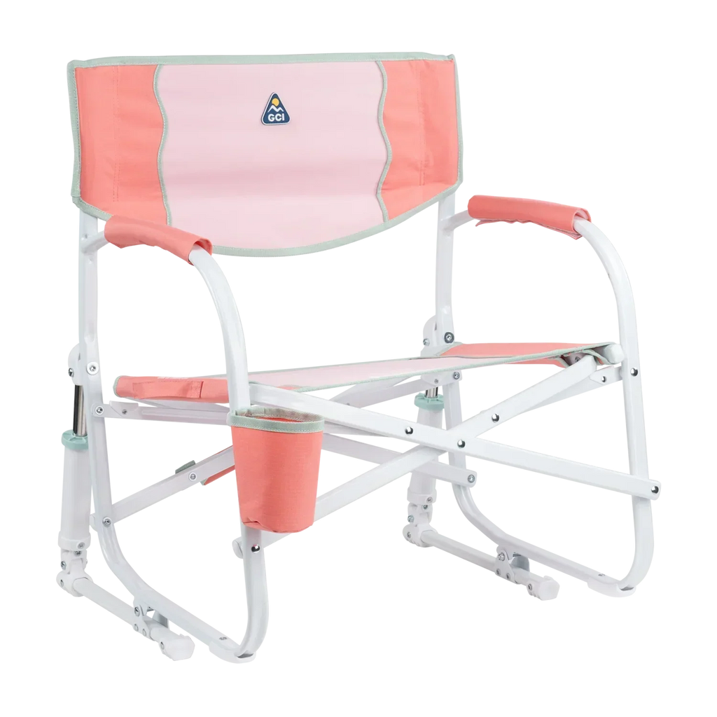 Luxury Camp Grab & Go Rocker - Choice 551 - RoadTrip Rocker Smooth Motion Camp Chair - Coral
