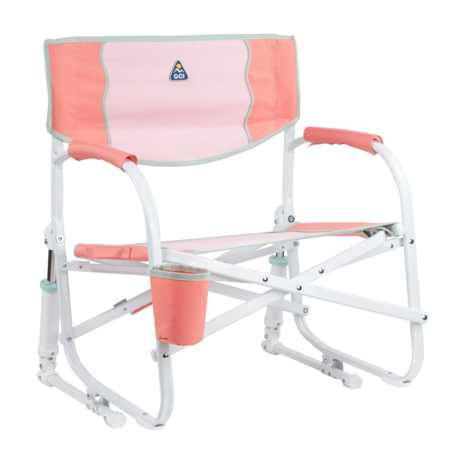Luxury Camp Grab & Go Rocker - Choice 551 - RoadTrip Rocker Smooth Motion Camp Chair - Coral