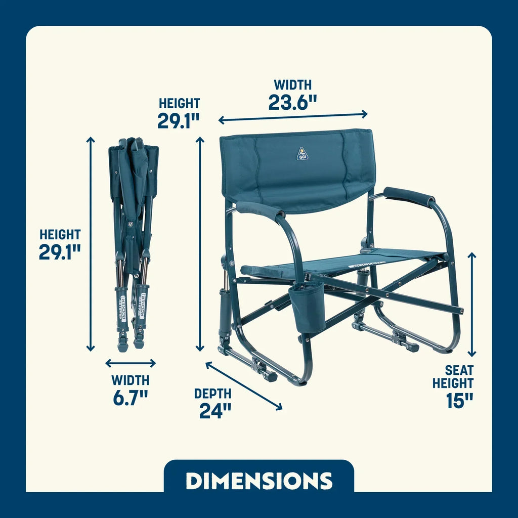 Luxury Camp Grab & Go Rocker - Choice 551 - RoadTrip Rocker Smooth Motion Camp Chair Detail