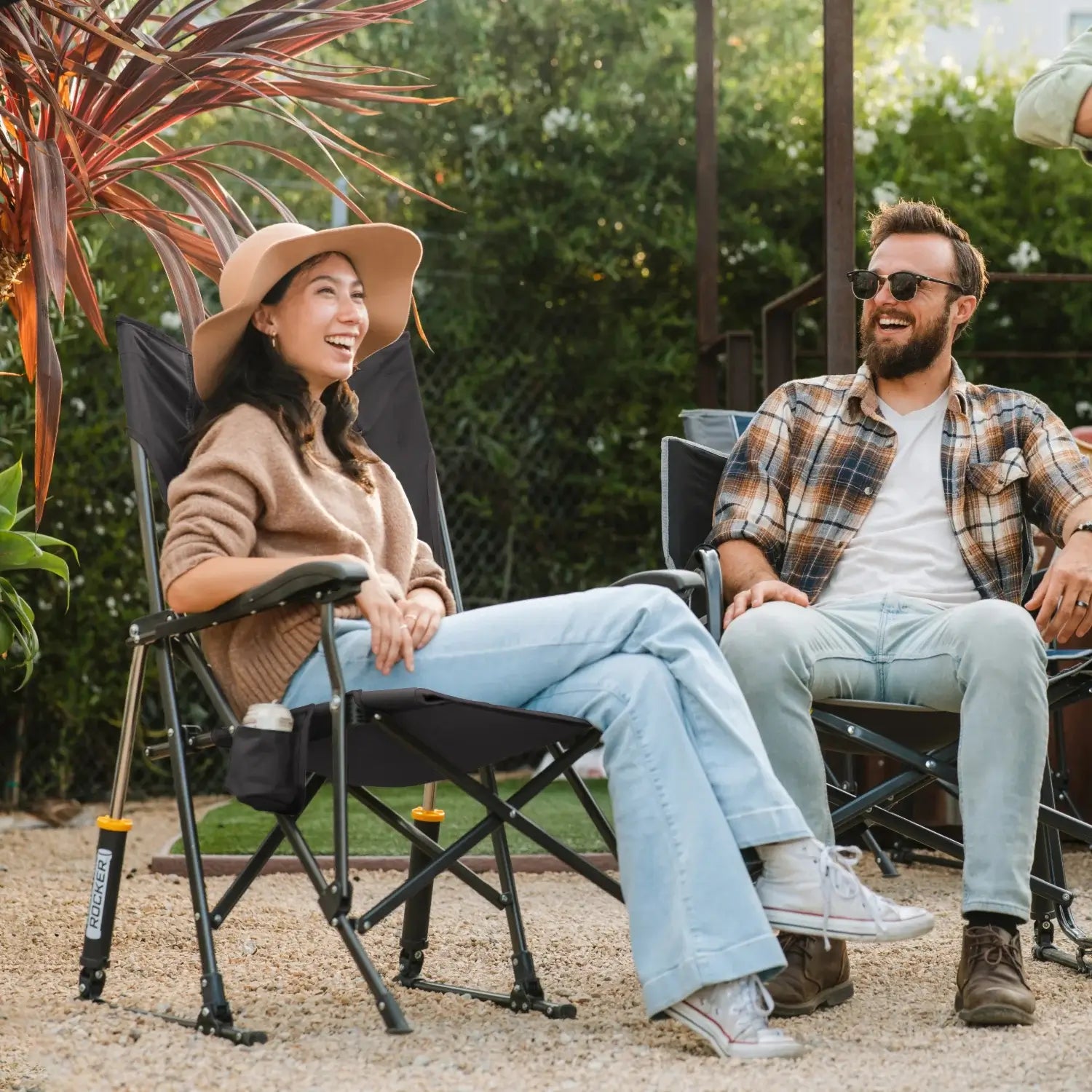 Smooth Motion RoadTrip Rocker - Choice 855 - Patented Spring-Action Rocking Chair for Camping Detail