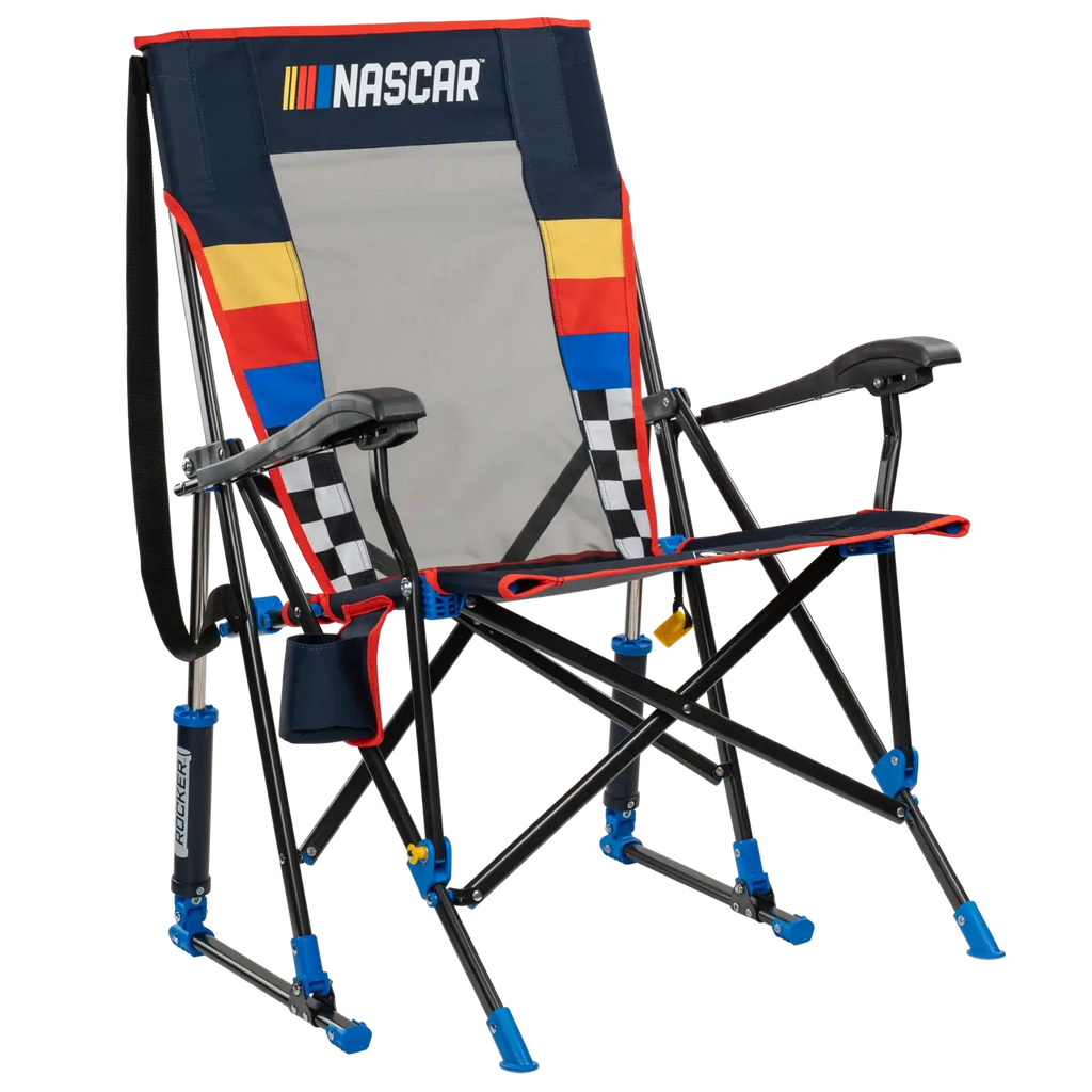 Patented Spring-Action RoadTrip Rocker - NASCAR For Him - Choice 453 - Heavy-Duty Kickback Rocker with Beverage Holder - Default Title
