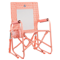 Smooth Motion Stowaway Rocker - Choice 794 - Patented Spring-Action Rocking Chair for Camping - Coral Mosaic