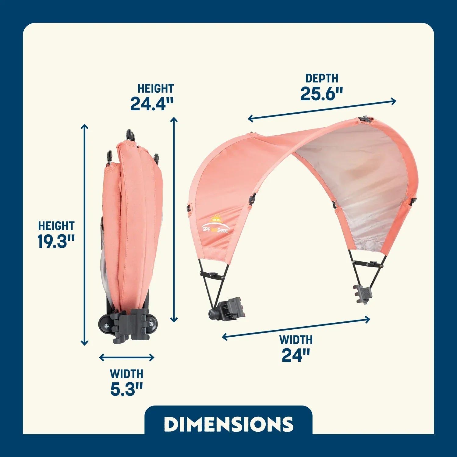 Premium All-Weather SunShade Accessory - Choice 361 - Portable Beach Canopy with Adjustable Shade Angle Detail