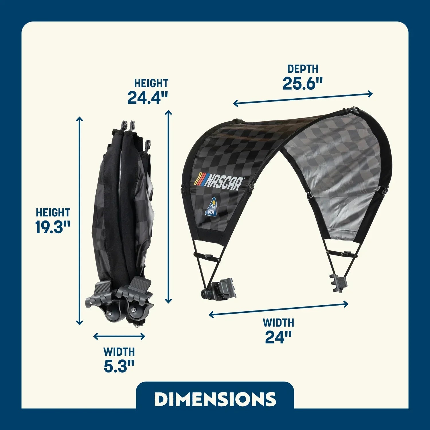 Heavy Duty SunShade Accessory - NASCAR - Choice 704 - SunShade Canopy for Beach & Camping Detail